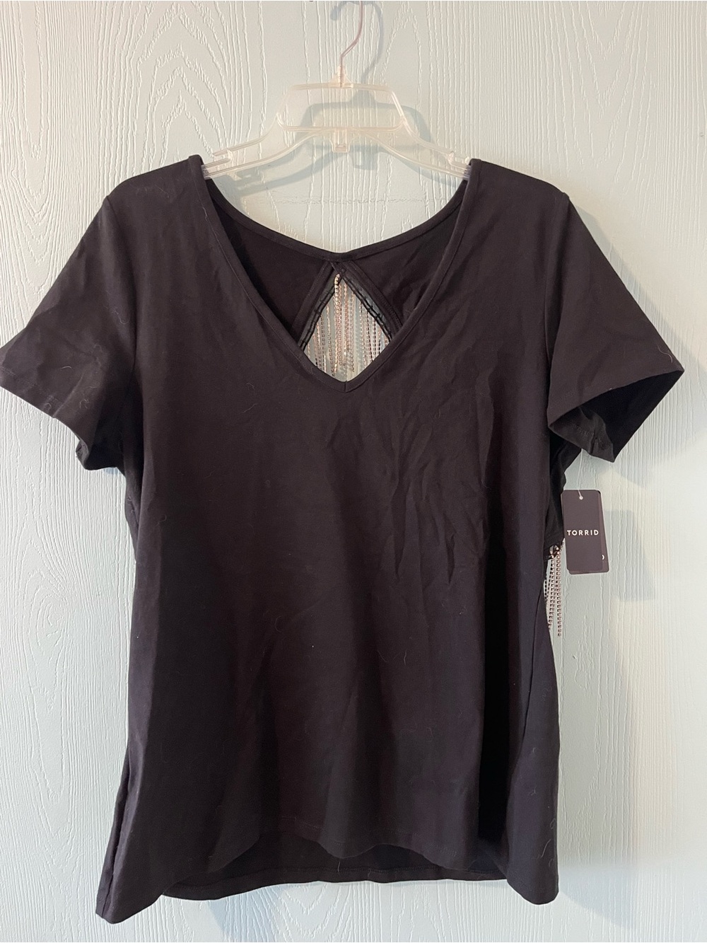 Rhinestone fringe top